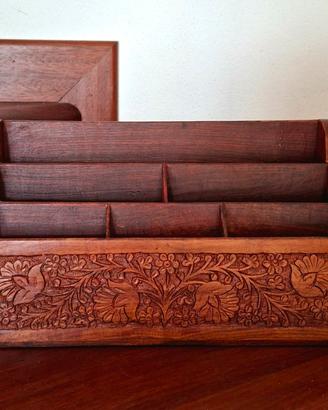 Portalettere legno fatto a mano