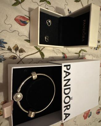 2 bracciale + orecchini pandora