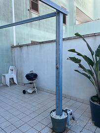 Gazebo in alluminio con tenda