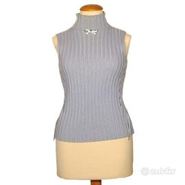 Sottogiacca dolcevita in lana azzurro - tg M