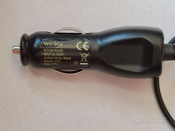 Carica cellulare Winky mini USB da auto