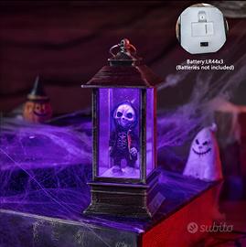 Lanterna a Vento Retro Teschio Portatile Halloween