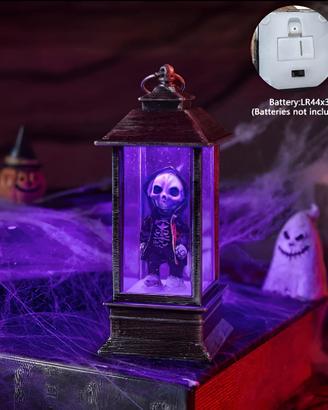 Lanterna a Vento Retro Teschio Portatile Halloween