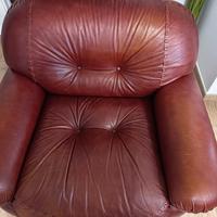 Poltrona vera pelle vintage 