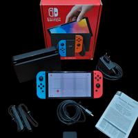Nintendo Switch OLED (Blu/Rosso Neon) - Set Comple