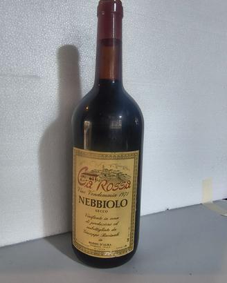 VINO NEBBIOLO CA ROSSA annata 1971