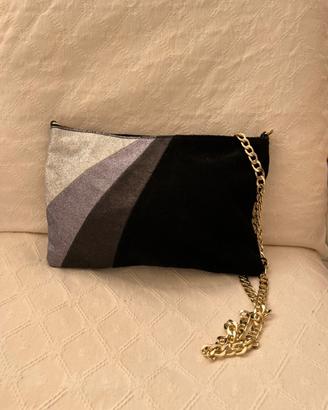 Borsa tracolla in camoscio