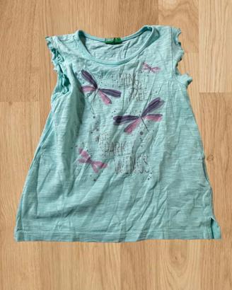 Canotta Benetton bambina taglia XS 110 cm
