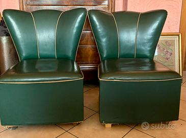 Coppia di poltroncine da camera anni 50