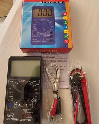 multimetro digitale con sensore temperatura 