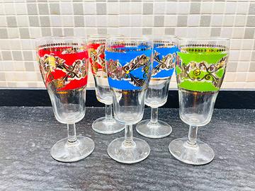 Set 5 bicchieri anni ‘70