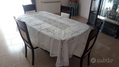 Copriletto matrim,centrini,tovaglia,tovaglioli