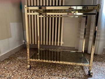 Carrello Carrellino Mobile Mobiletto Vetro per TV