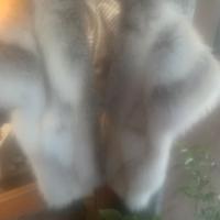 Mantella coprispalle in pelliccia volpe bianca