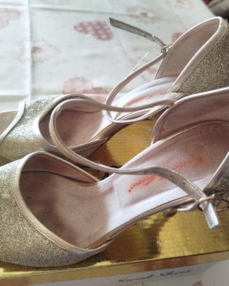 scarpe da tango  per donna color oro,numero  37