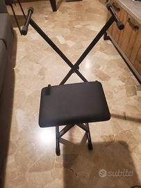 Supporto Tastiera Pianoforte elettrico+seggiolino