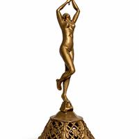 Scultura Donna in Ottone Dorato – Stile Art Déco 