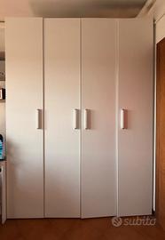 Armadio 4 ante con 2 cassettiere interne