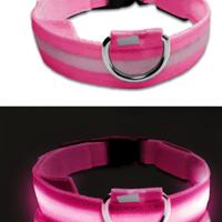 Collare LED ad alta visibilità per cani - rosa