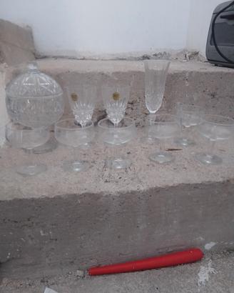 flutes e porta caramelle Cristal d arques e calici
