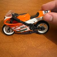 Modellino moto da corsa arancione
