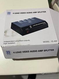 Splitter video-audio amp 4 ingressi 1 uscita