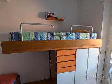 Letto a castello in legno di faggio