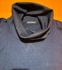 Pullover lungo con collo ad anello