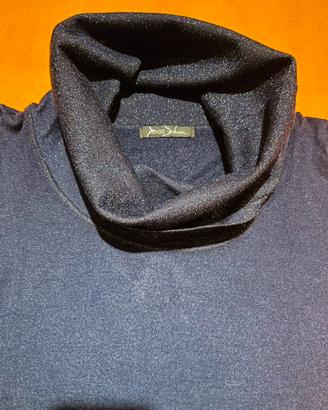 Pullover lungo con collo ad anello