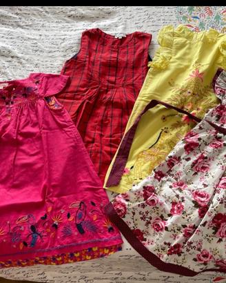 Set 4 vestiti bambina, 6/7 anni, poco usati