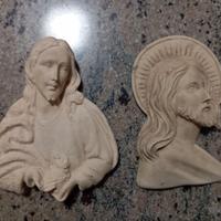 Coppia di antiche sculture in alabastro