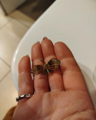 SPILLA VINTAGE FILIGRANA  IN ORO CON PUNZONE 900