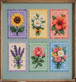 Schema cartaceo punto croce "Fiori"