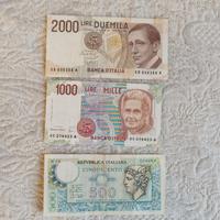 3 Banconote Sostitutive 500/1000/2000 lire SUP