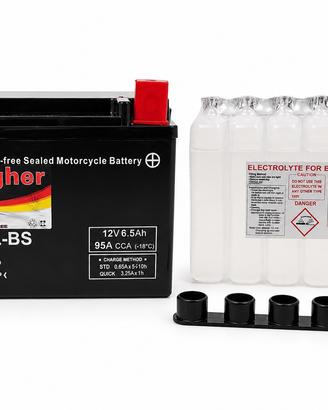 Batteria Moto Nuova Completa di Acido