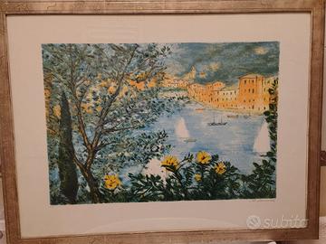 Litografia Portofino Michele Cascella