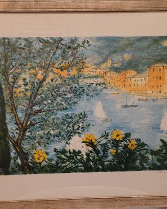 Litografia Portofino Michele Cascella