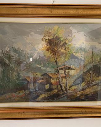 Diointo olio su tela in stile impressionista