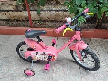 bicicletta 14 decathlon bambina come nuova 