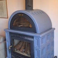 Stufa a legna con forno mod. Piazzetta Stubotto MF