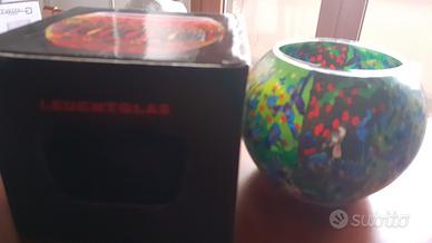 PORTA CANDELA VETRO NUMERO 0413 Leuchtglas 
