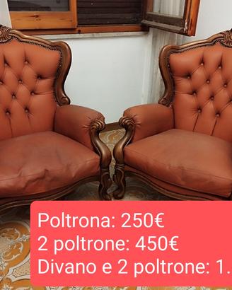 Due salotti completi (divano e coppia di poltrone)