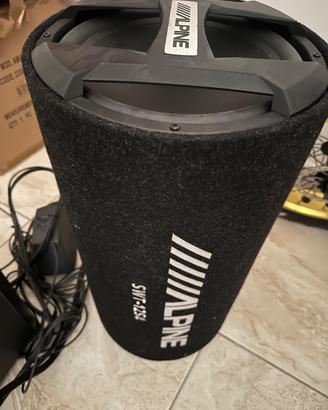 Subwoofer alpine e amplificatore hertz
