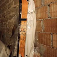 sci da scialpinismo skitrab polvere + scarponi n43