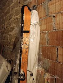 sci da scialpinismo skitrab polvere + scarponi n43