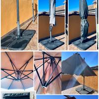OMBRELLONE DA TERRAZZO/GIARDINO CON CONTRAPPESI