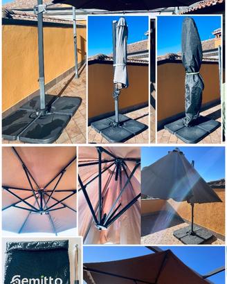 OMBRELLONE DA TERRAZZO/GIARDINO CON CONTRAPPESI