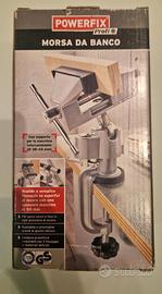 Morsa da banco Powerfix inclinabile nuova