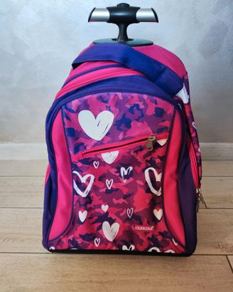 Zaino trolley  scuola Carrera fucsia