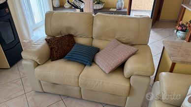 Coppia di divani in pelle